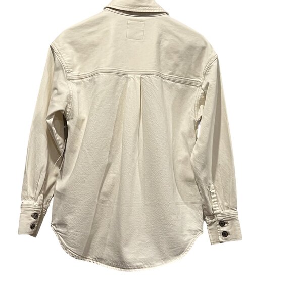 Abercrombie Oversized Denim Shacket, NWT, Cream, S - Picture 10 of 11